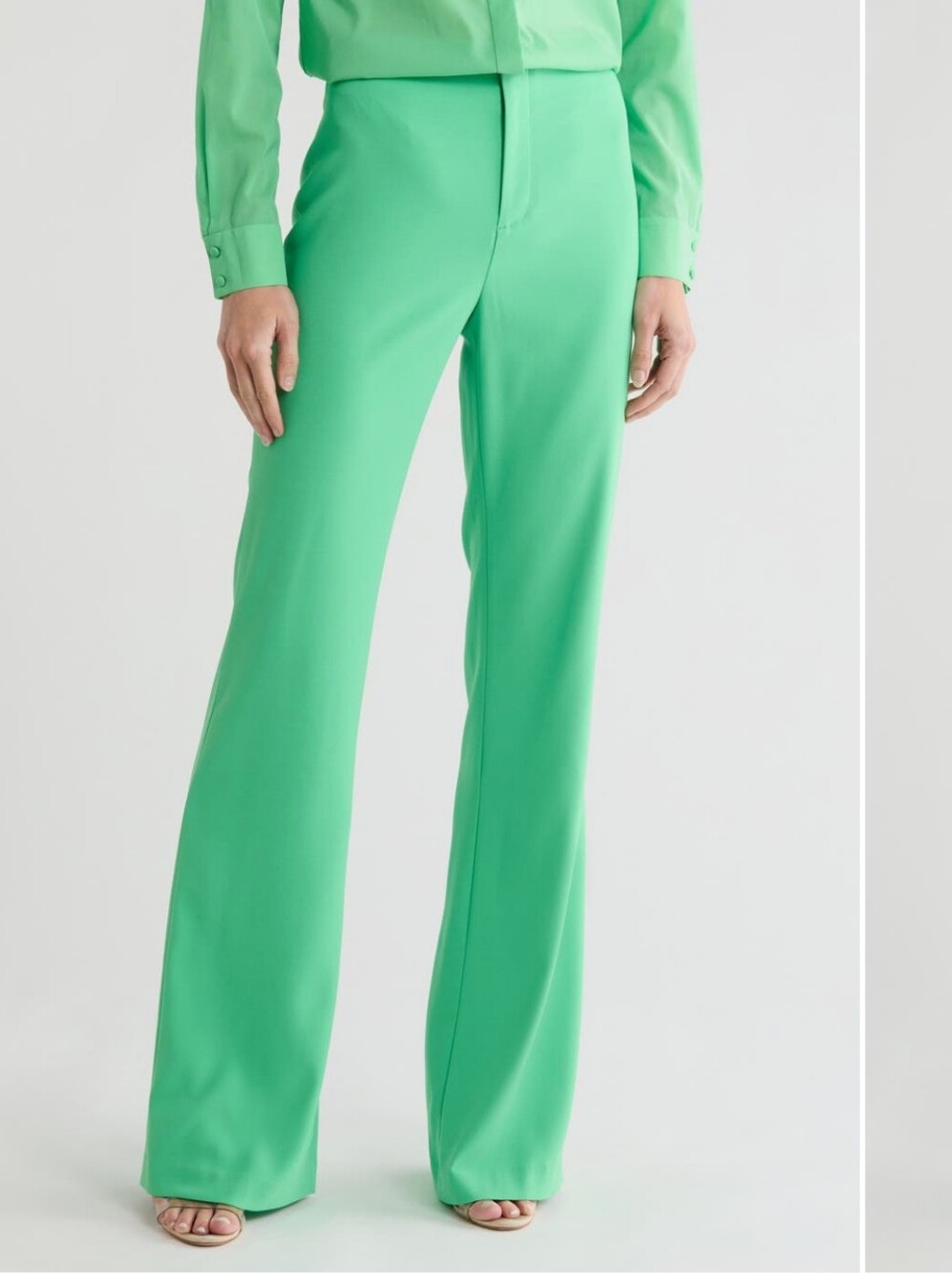 ALICE + OLIVIA Size 0 Garden Green Teeny Bootcut Pants Msrp $330